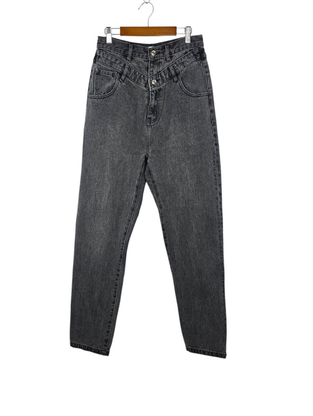 Mistress Rocks Ultra High Waist Button Fly Mom Jeans High Rise Tapered Size Smal